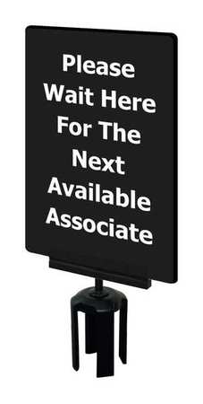 Acrylic Sign,Black, Mfr#: S15-P-33-7X11-V-HDSB-1701-33